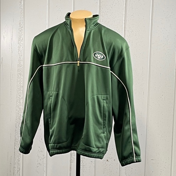 REEBOK NFL NY JETS Men’s Green Collared Zip Up  Team Apparel Sz 2XL - Picture 8 of 14